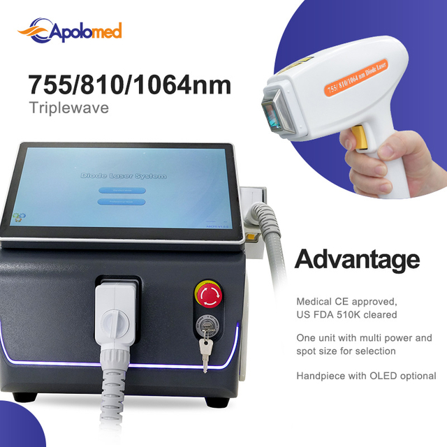 Portable diode laser hair removal Tuv medical CE & USA FDA approved 
